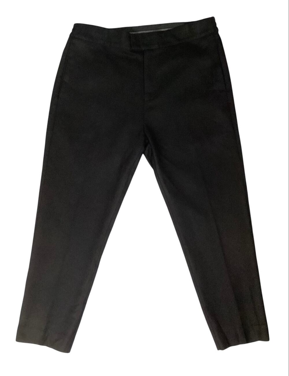 Maniere De Voir Black Tailored Elastic Side Waist Trousers Pants Eiffel Logo 36